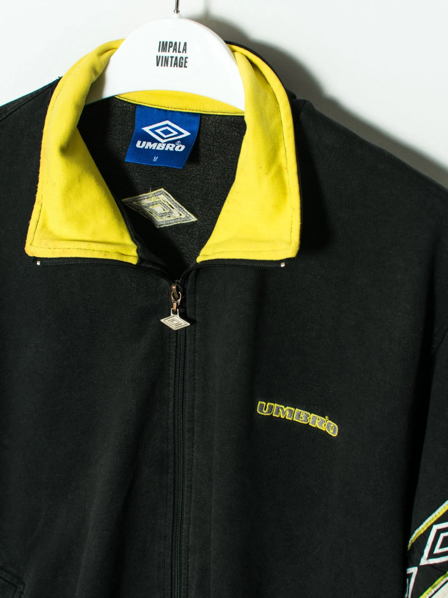 Umbro Black Yellow Zipper Hoodie