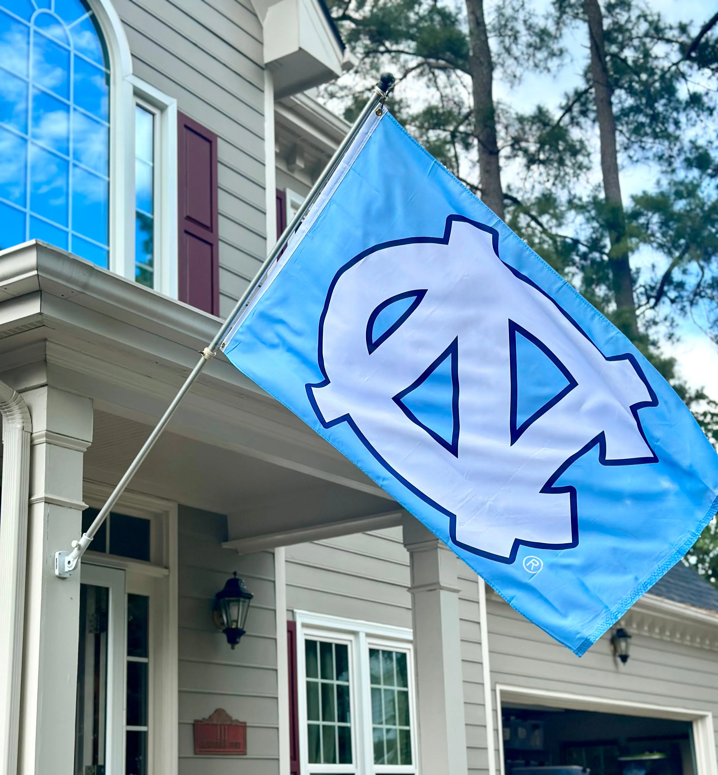 UNC Tar Heels Interlock Carolina Blue Flag 3x5