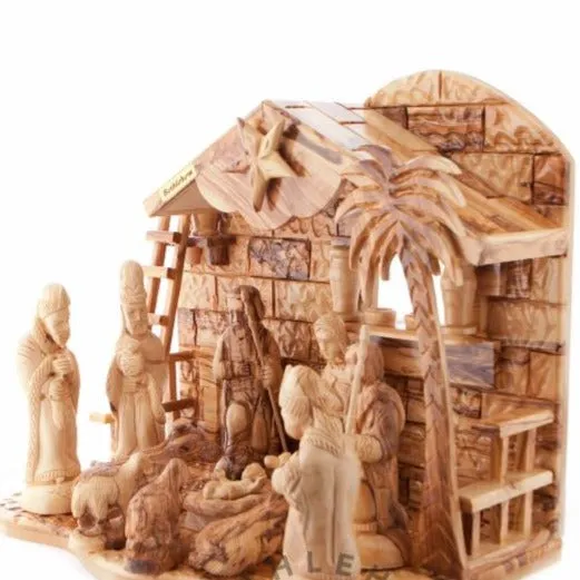 Unique Nativity Scene Set with Music Player, 13  from Bethlehem