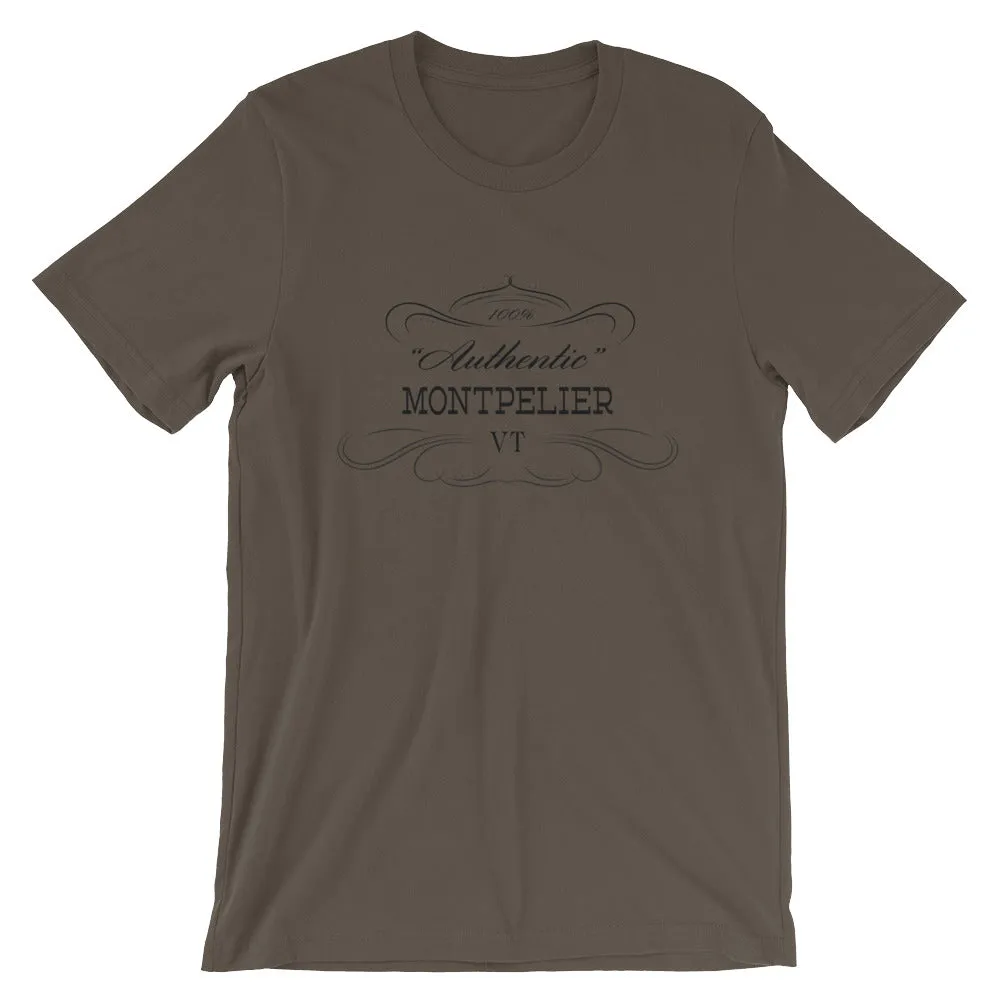 Vermont - Montpelier VT - Short-Sleeve Unisex T-Shirt - Authentic