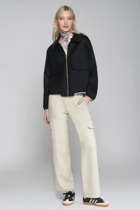 Vilagallo CASSIA OFF-WHITE ELASTIC TROUSERS