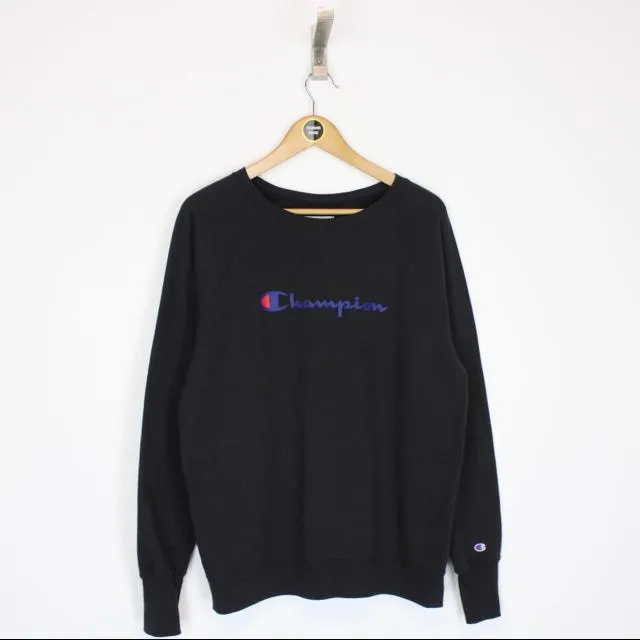 Vintage Champion Spellout Sweatshirt Medium