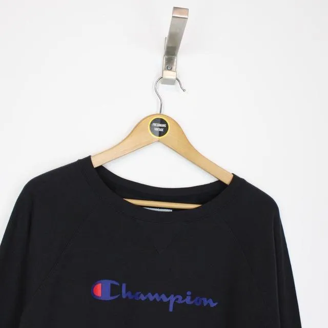 Vintage Champion Spellout Sweatshirt Medium