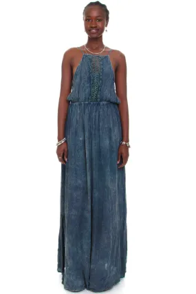 Vintage Y2K Faded Green Fairy Maxi Dress - S/M