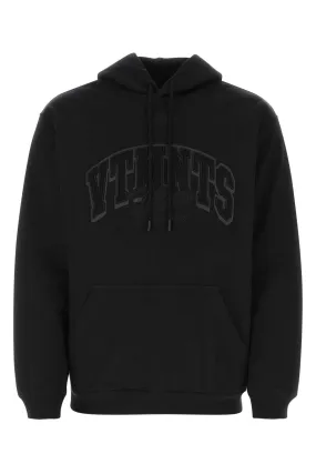 Vtmnts Black Stretch Cotton Sweatshirt