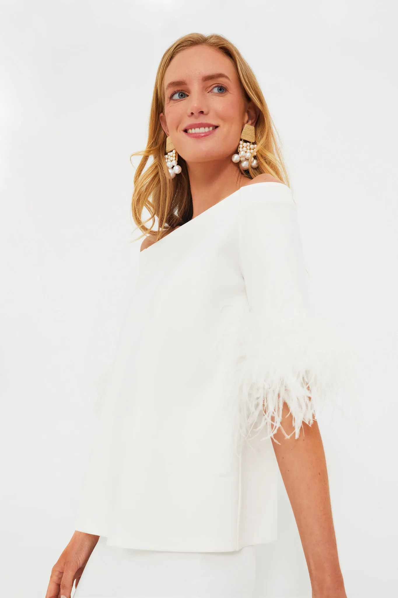 White Feather Miranda Off The Shoulder Blouse