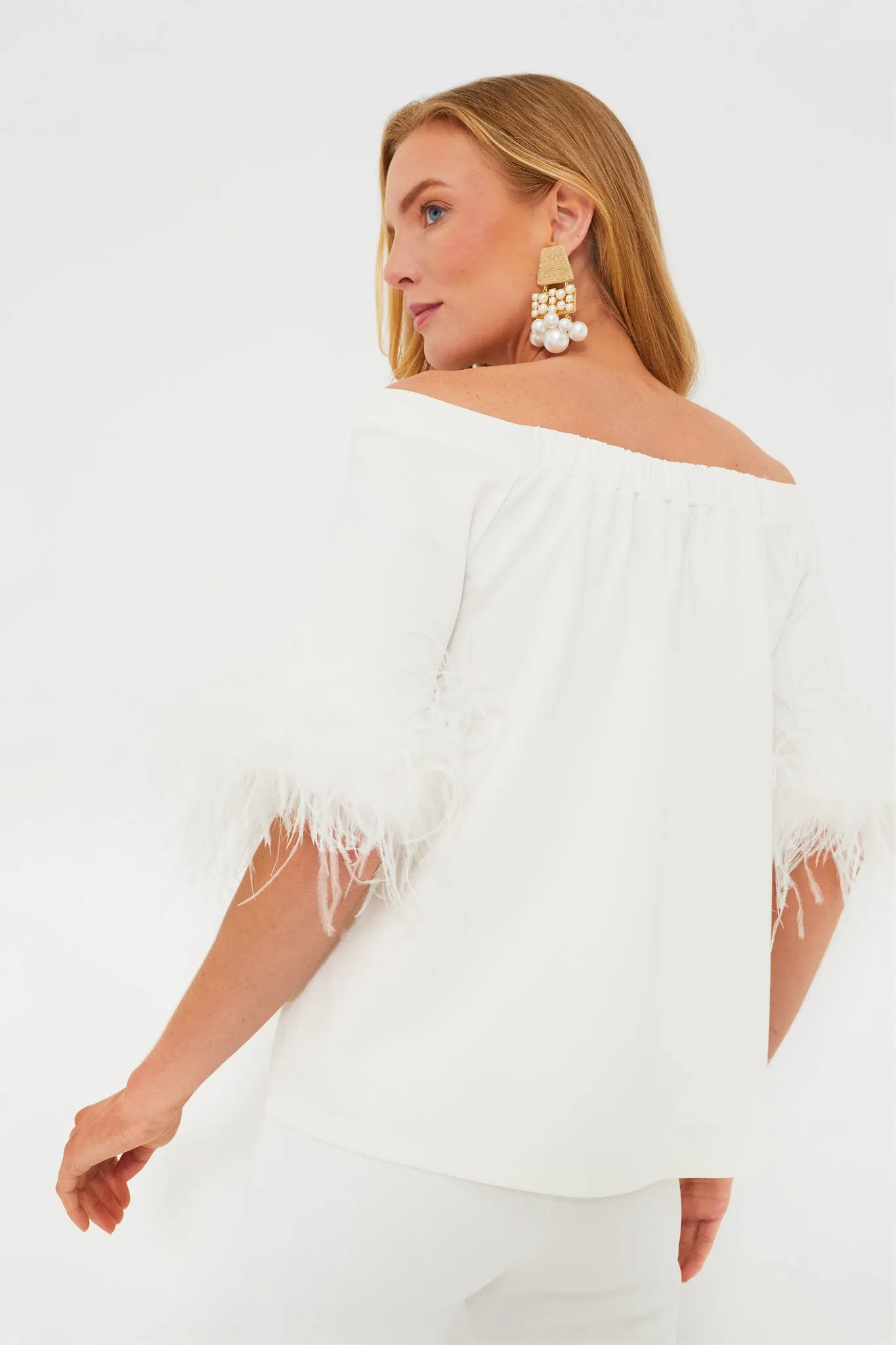 White Feather Miranda Off The Shoulder Blouse