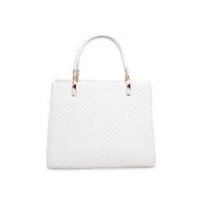 White Formal Hand Bag P36045