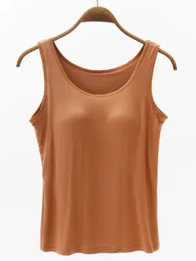 Wide Strap Modal Tank with Bra