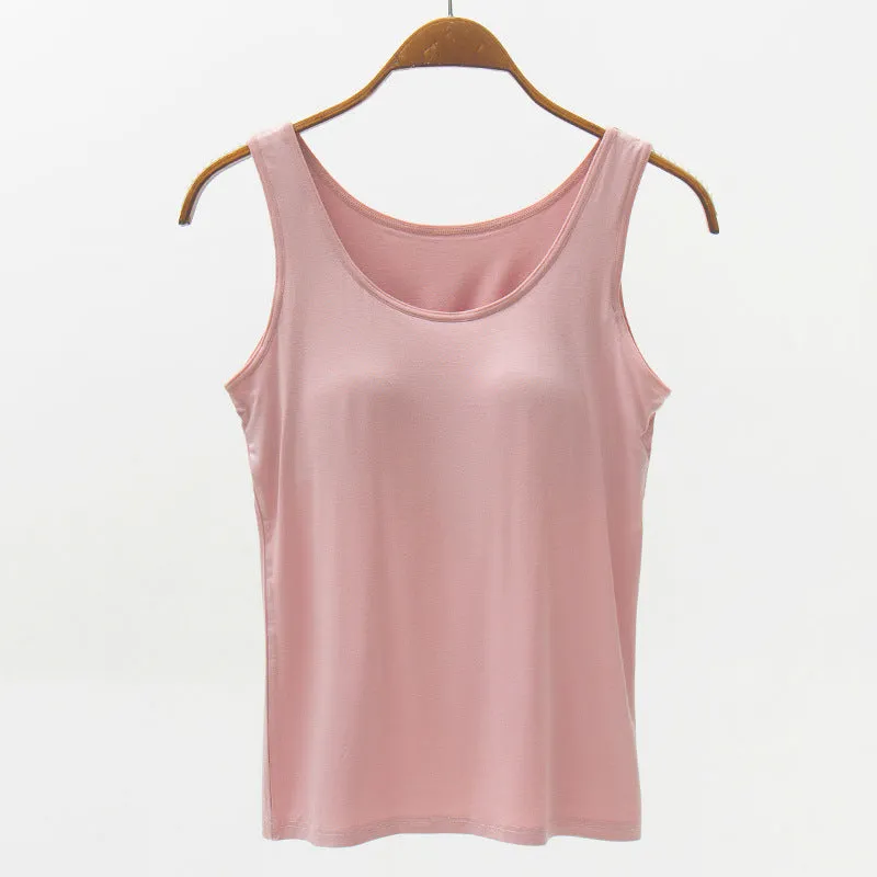 Wide Strap Modal Tank with Bra