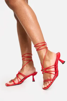 Wide Width Ring Detail Wrap Up Heels