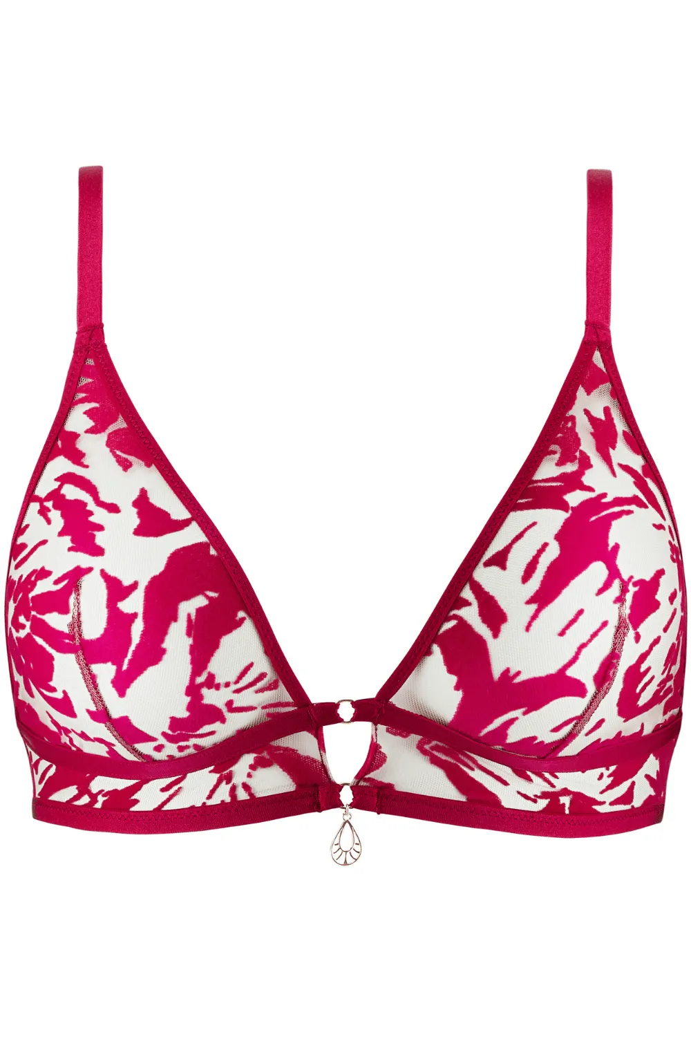 Triangle Bra with Vibrant Wild Vibration Pattern