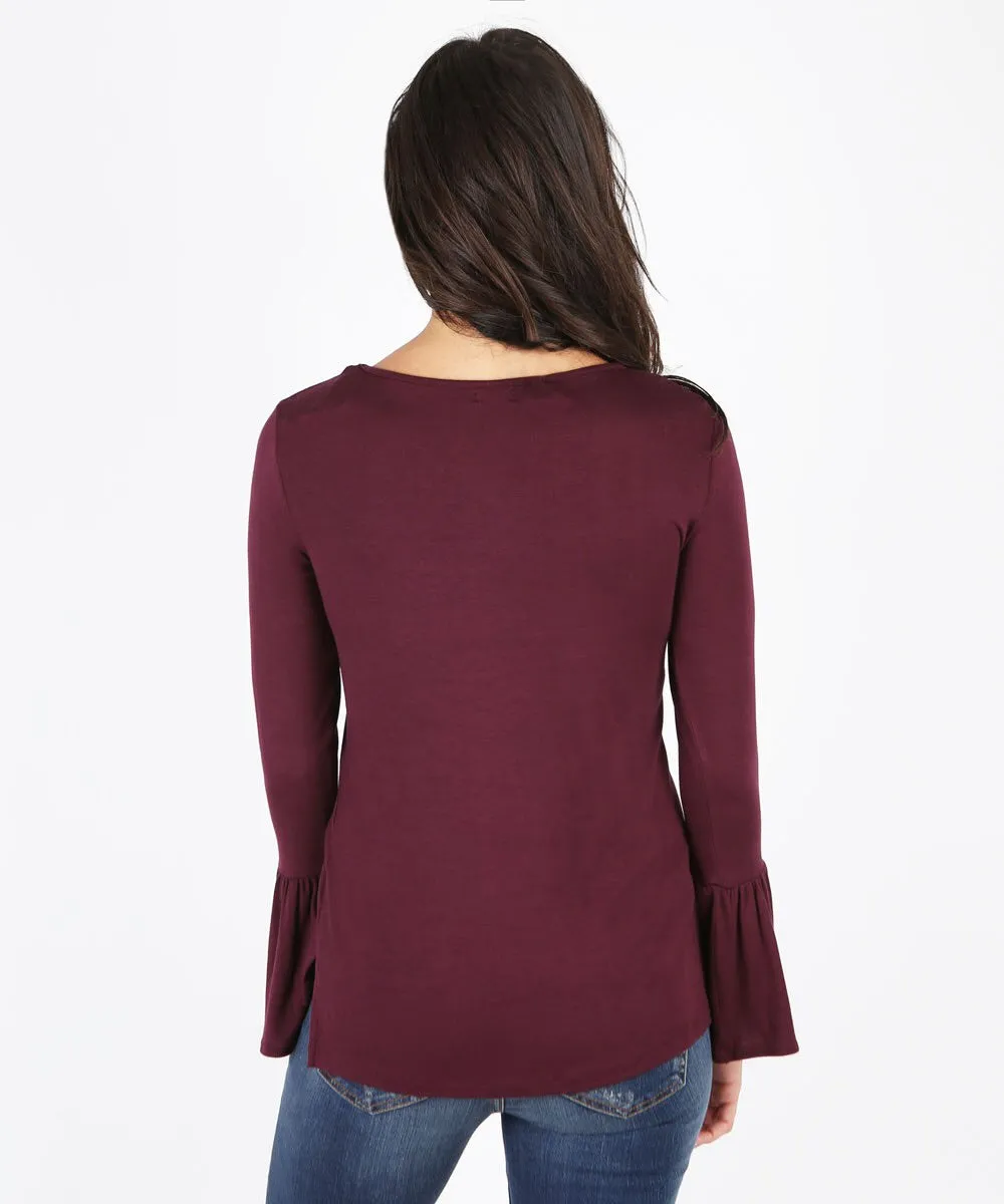 Winnie Knit Top (Burgundy)