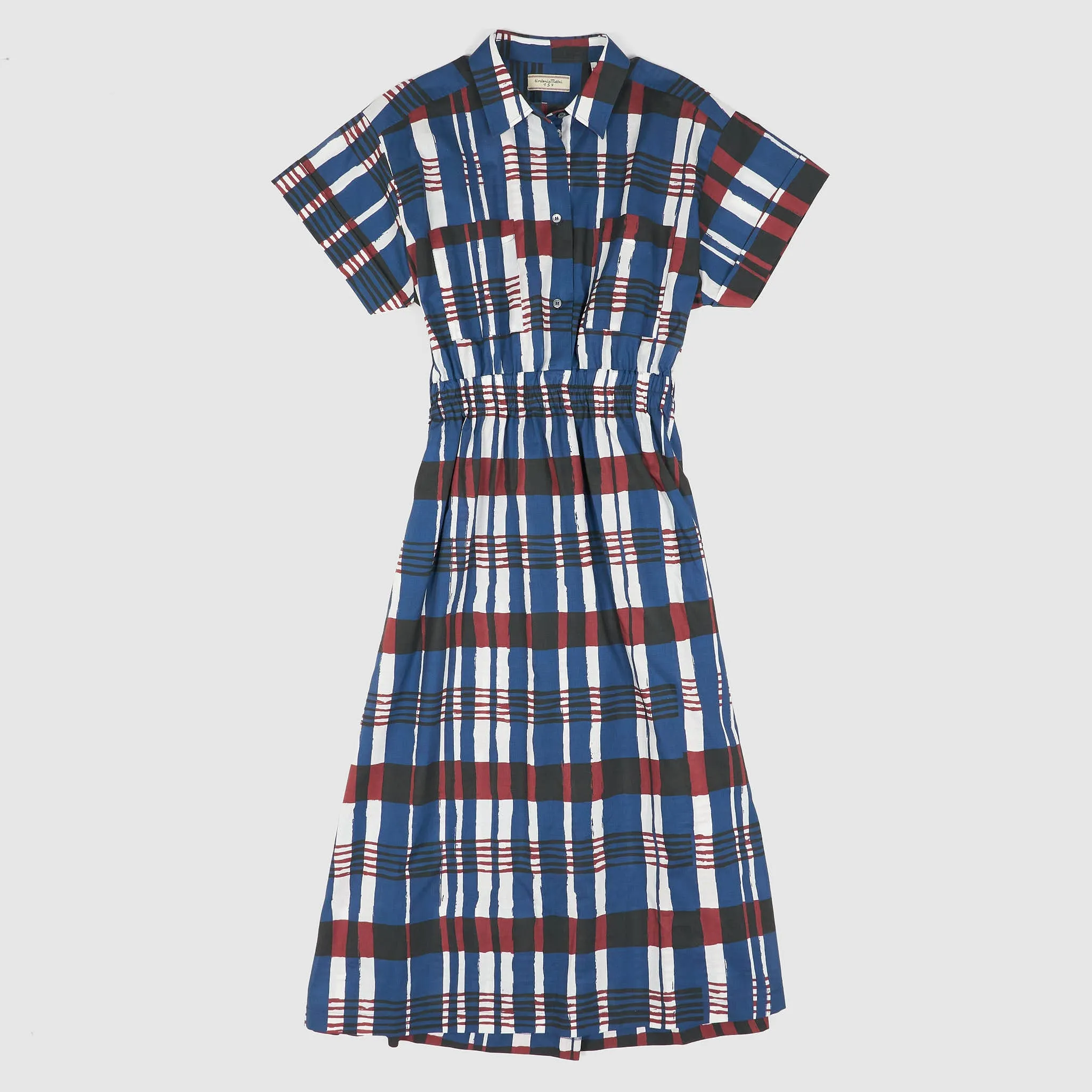 Women's Lightweight Plaid Summer Dress in Cotton