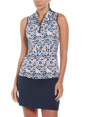 Women's Golf Polo with Butterfly Pattern Metamorphosis