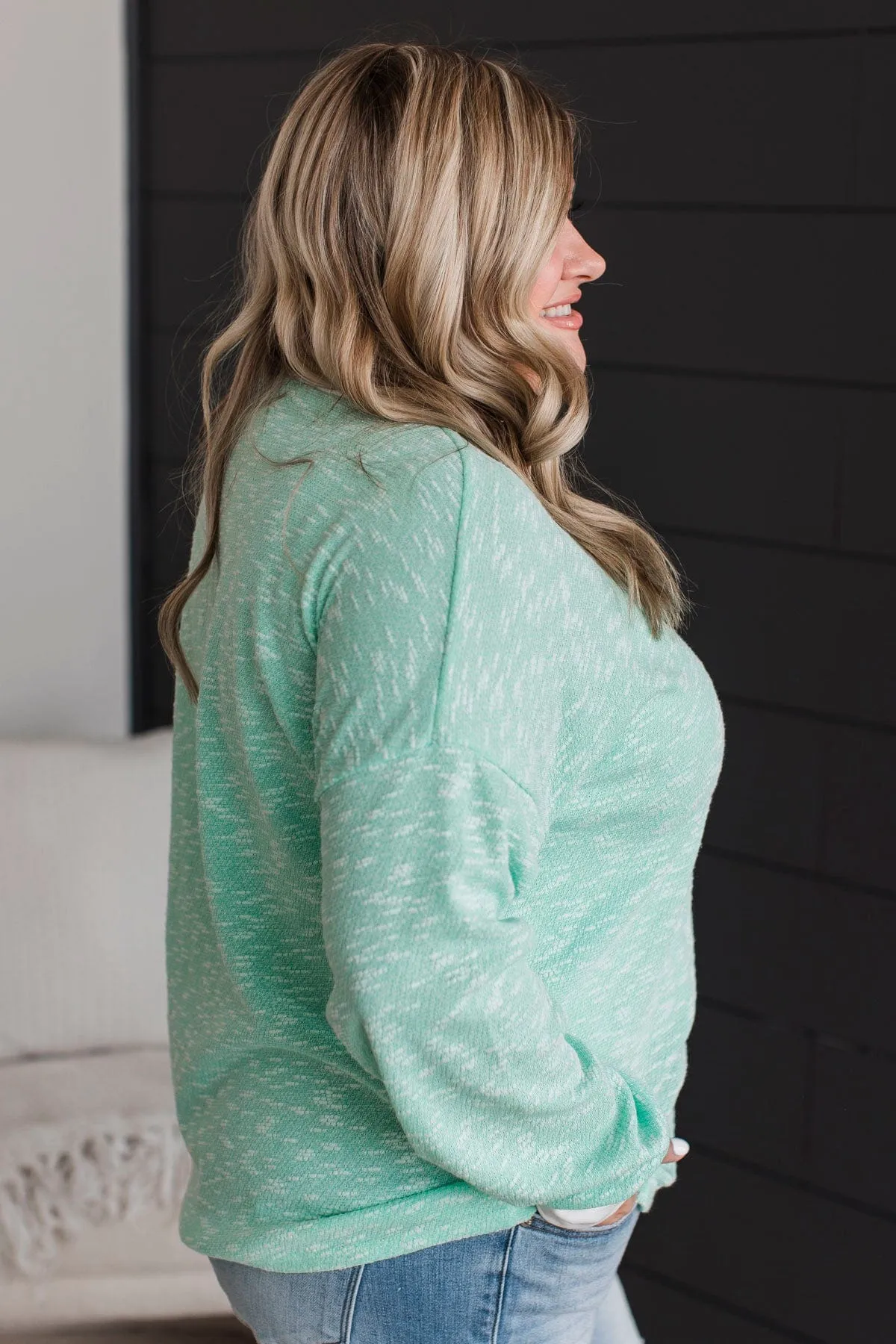 Women's Mint Green Knit Top - Secret Obsession Collection