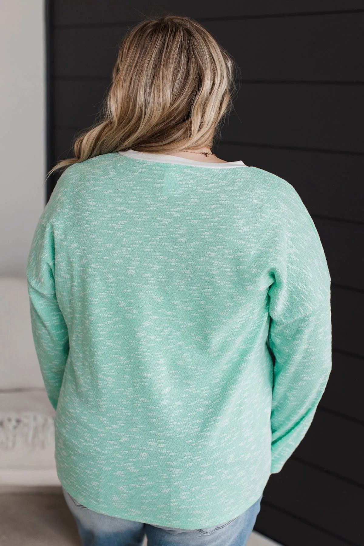 Women's Mint Green Knit Top - Secret Obsession Collection