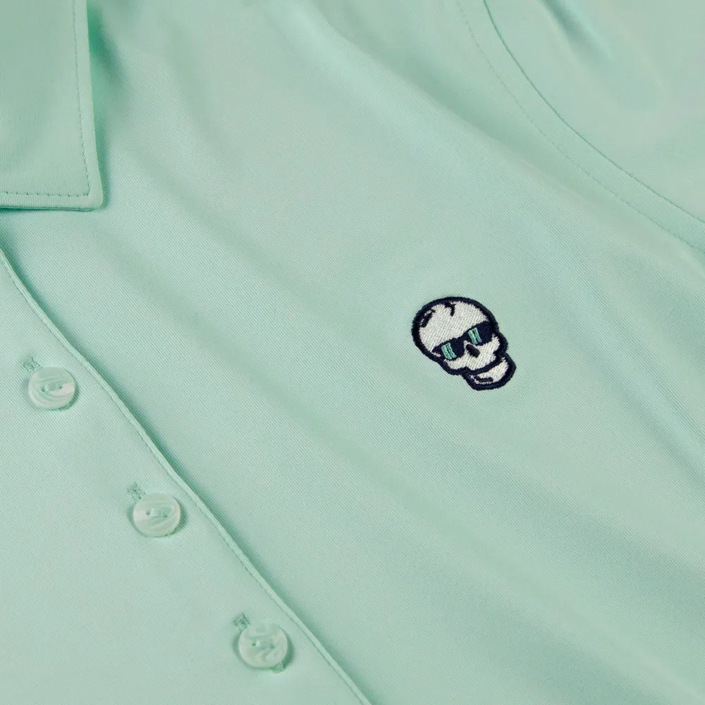 Women's Seafoam Skull Polo