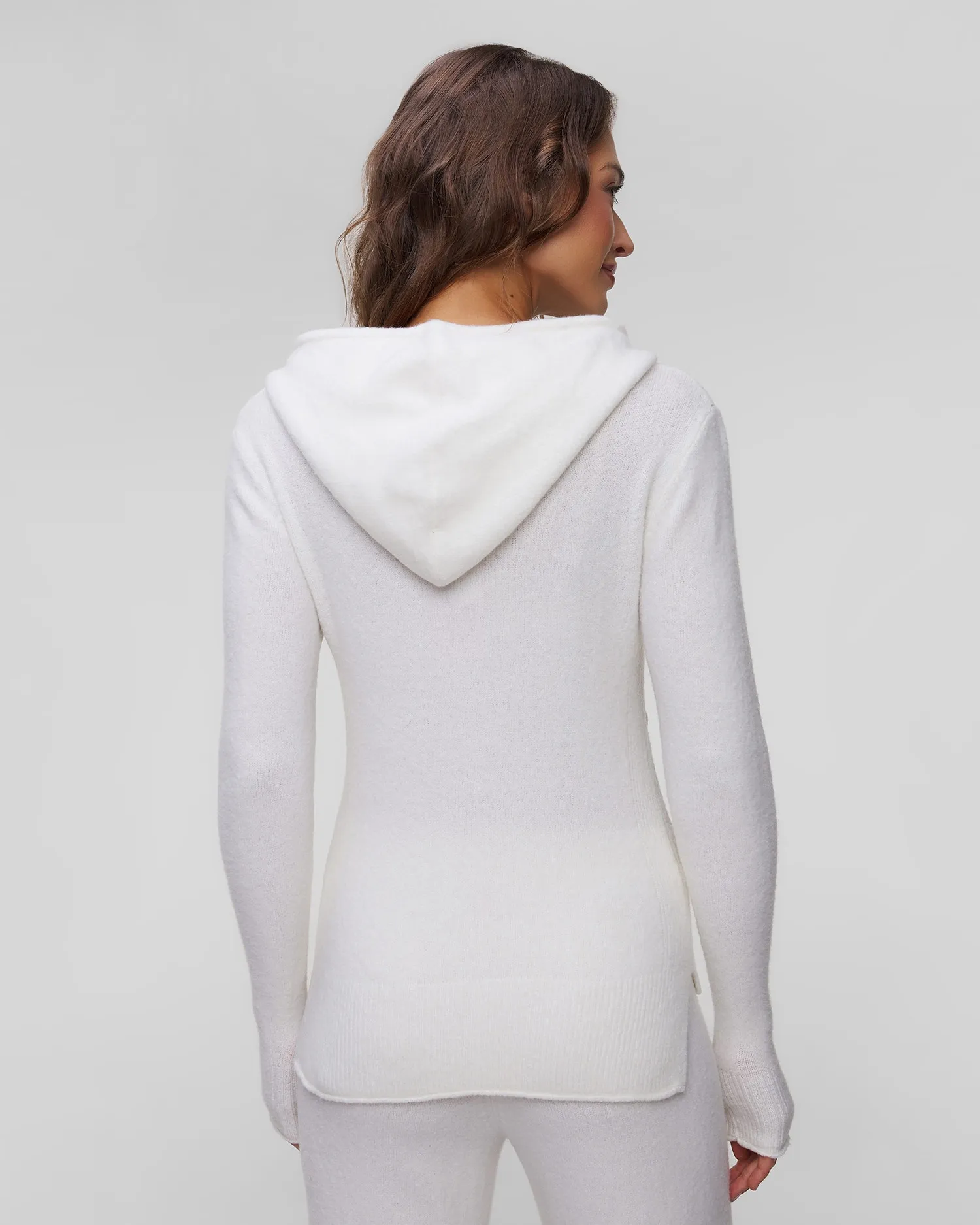 Women’s white knitted sweatshirt Deha D12213-18001