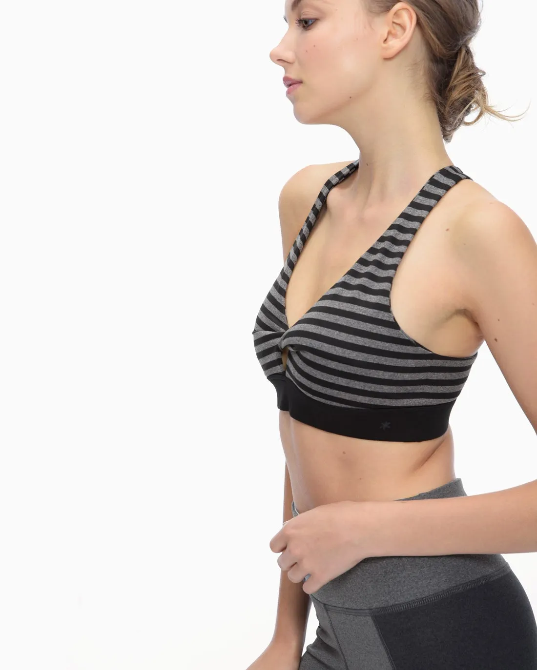 Yoga Stripe Twist Bra