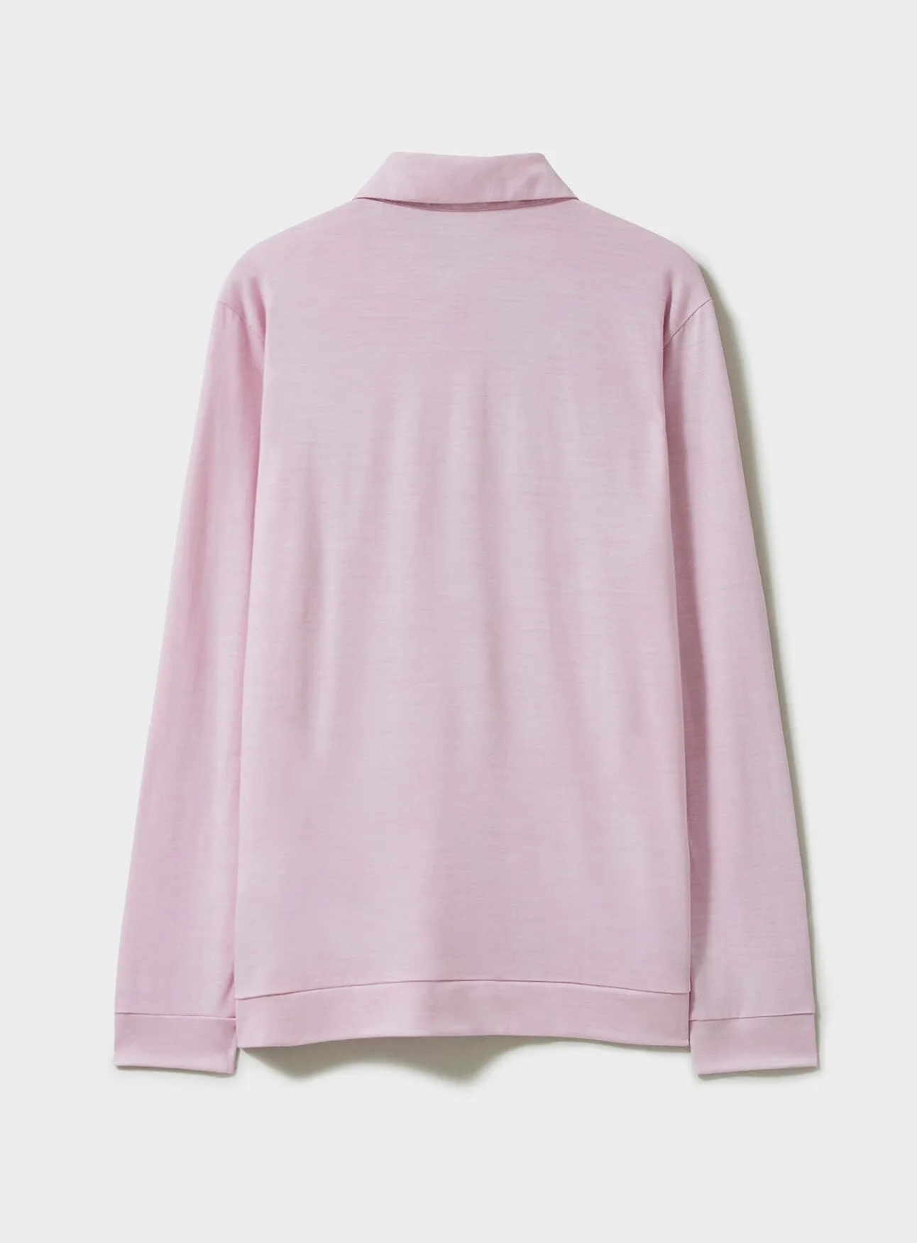 ZQ Merino Wool Jersey Long Sleeve Pink Polo